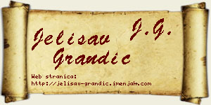 Jelisav Grandić vizit kartica